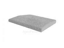 Бетонный бортовой копинговый камень White Pearl, LUX