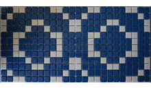 Фриз из мозаики стеклянной, Кубики 12х12