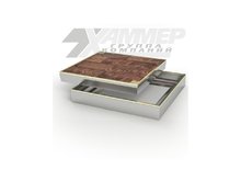 Напольный люк, модель Премиум 44 с латунным кантом, 200 - 200 мм