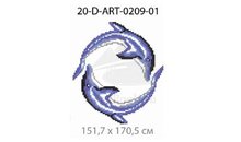 Панно-рисунок из мозаики стеклянной Domus, 20-D-ART-0209-01