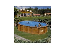Сборный бассейн GRE Dream Pool PROV6188WO с облицовкой под дерево, размер 610 - 375 - 132 см