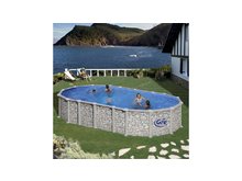 Сборный бассейн GRE Dream Pool PROV7388P с облицовкой под камень, размер 730 - 375 - 132 см